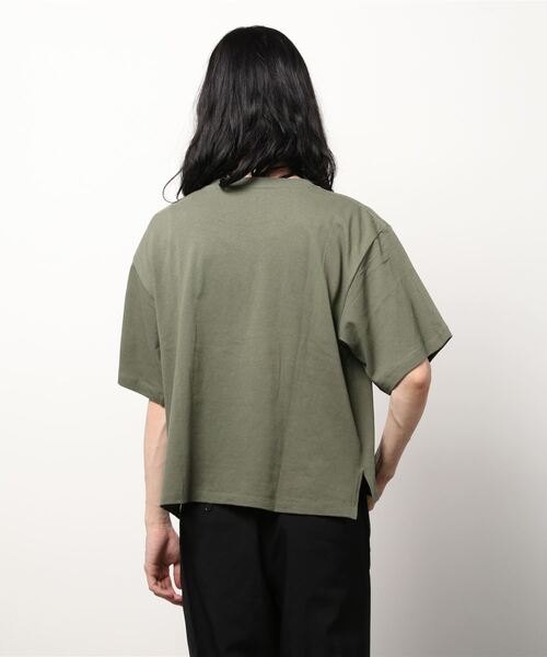 TRUSS（トラス）の「TRUSS/CROSS&STITCH / オープンエンド マックスウェイト ウィメンズオーバーTシャツ / OE1301-2（Tシャツ/カットソー・レディース・ベージュ/カーキ/グレー/ブラック/ホワイト・MEDIUM）」の7枚目の写真