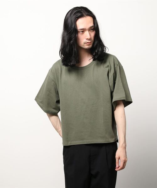 TRUSS（トラス）の「TRUSS/CROSS&STITCH / オープンエンド マックスウェイト ウィメンズオーバーTシャツ / OE1301-2（Tシャツ/カットソー・レディース・ベージュ/カーキ/グレー/ブラック/ホワイト・MEDIUM）」の14枚目の写真