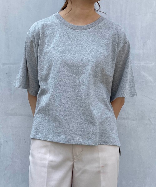 TRUSS（トラス）の「TRUSS/CROSS&STITCH / オープンエンド マックスウェイト ウィメンズオーバーTシャツ / OE1301-2（Tシャツ/カットソー・レディース・ベージュ/カーキ/グレー/ブラック/ホワイト・MEDIUM）」の10枚目の写真