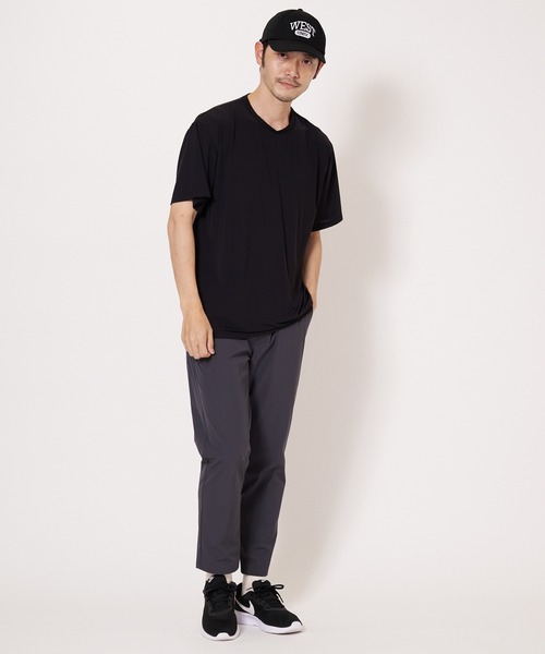 OUTDOOR PRODUCTS(アウトドアプロダクツ)の「超接触冷感 ジャガードメッシュクルーネック半袖Tシャツ(Tシャツ/カットソー・メンズ・ネイビー/ブラック/ホワイト/ライトグレー・MEDIUM/X-LARGE/SMALL/LARGE)」の9枚目の写真