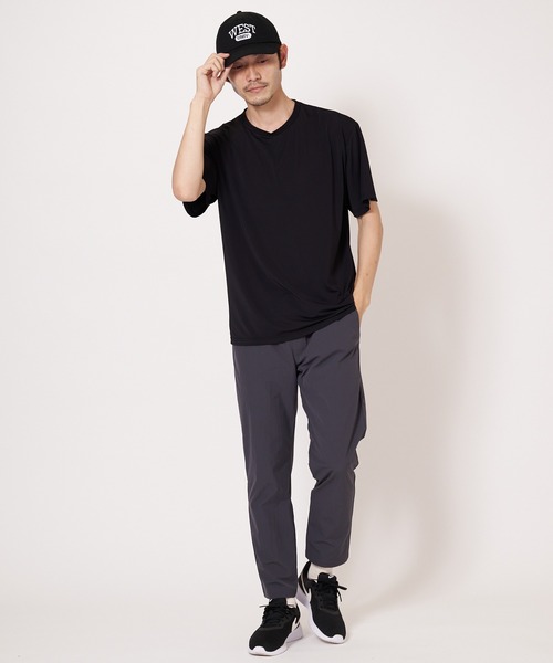 OUTDOOR PRODUCTS(アウトドアプロダクツ)の「超接触冷感 ジャガードメッシュクルーネック半袖Tシャツ(Tシャツ/カットソー・メンズ・ネイビー/ブラック/ホワイト/ライトグレー・MEDIUM/X-LARGE/SMALL/LARGE)」の10枚目の写真