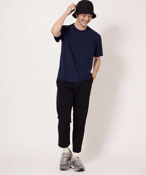 OUTDOOR PRODUCTS(アウトドアプロダクツ)の「超接触冷感 ジャガードメッシュクルーネック半袖Tシャツ(Tシャツ/カットソー・メンズ・ネイビー/ブラック/ホワイト/ライトグレー・MEDIUM/X-LARGE/SMALL/LARGE)」の17枚目の写真