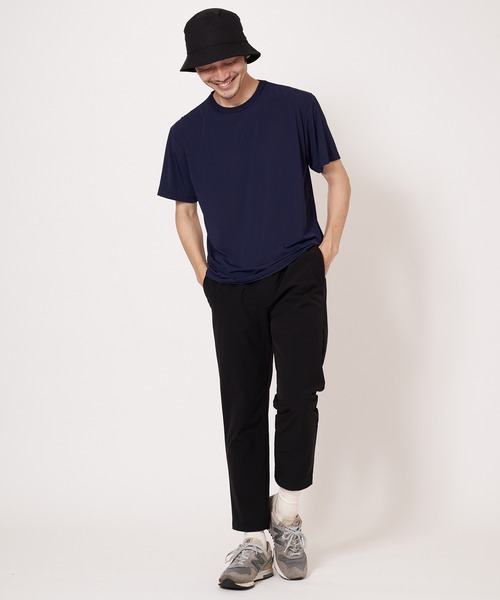 OUTDOOR PRODUCTS(アウトドアプロダクツ)の「超接触冷感 ジャガードメッシュクルーネック半袖Tシャツ(Tシャツ/カットソー・メンズ・ネイビー/ブラック/ホワイト/ライトグレー・MEDIUM/X-LARGE/SMALL/LARGE)」の18枚目の写真