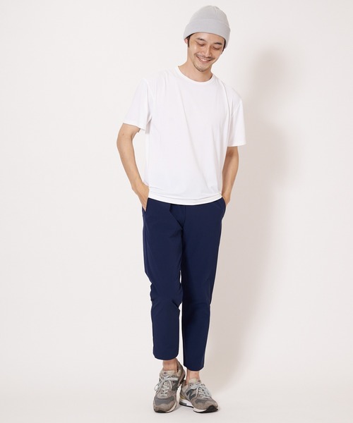 OUTDOOR PRODUCTS(アウトドアプロダクツ)の「超接触冷感 ジャガードメッシュクルーネック半袖Tシャツ(Tシャツ/カットソー・メンズ・ネイビー/ブラック/ホワイト/ライトグレー・MEDIUM/X-LARGE/SMALL/LARGE)」の5枚目の写真