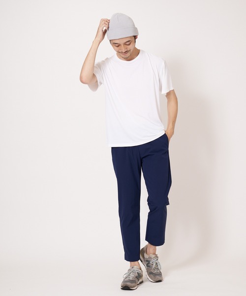 OUTDOOR PRODUCTS(アウトドアプロダクツ)の「超接触冷感 ジャガードメッシュクルーネック半袖Tシャツ(Tシャツ/カットソー・メンズ・ネイビー/ブラック/ホワイト/ライトグレー・MEDIUM/X-LARGE/SMALL/LARGE)」の6枚目の写真