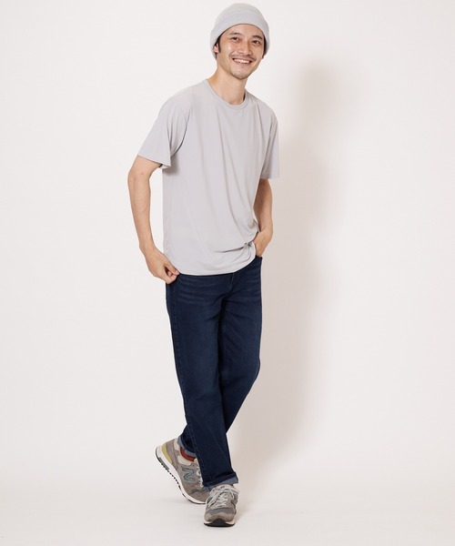 OUTDOOR PRODUCTS(アウトドアプロダクツ)の「超接触冷感 ジャガードメッシュクルーネック半袖Tシャツ(Tシャツ/カットソー・メンズ・ネイビー/ブラック/ホワイト/ライトグレー・MEDIUM/X-LARGE/SMALL/LARGE)」の14枚目の写真