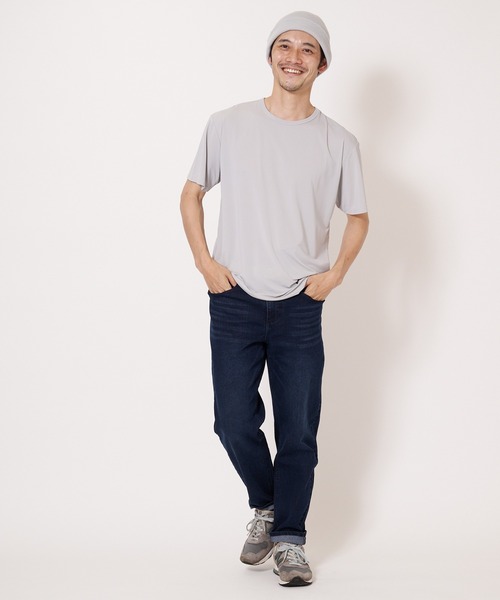 OUTDOOR PRODUCTS(アウトドアプロダクツ)の「超接触冷感 ジャガードメッシュクルーネック半袖Tシャツ(Tシャツ/カットソー・メンズ・ネイビー/ブラック/ホワイト/ライトグレー・MEDIUM/X-LARGE/SMALL/LARGE)」の15枚目の写真