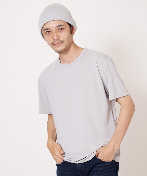 OUTDOOR PRODUCTS(アウトドアプロダクツ)の「超接触冷感 ジャガードメッシュクルーネック半袖Tシャツ(Tシャツ/カットソー・メンズ・ネイビー/ブラック/ホワイト/ライトグレー・MEDIUM/X-LARGE/SMALL/LARGE)」の16枚目の写真
