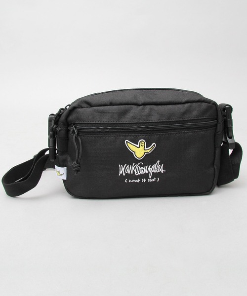 A.M.S.（エーエムエス）の「600D リップストップ ポリエステル 横型 ミニショルダーバッグ / スクエア（ショルダーバッグ・メンズ・ブラック・FREE）」の4枚目の写真