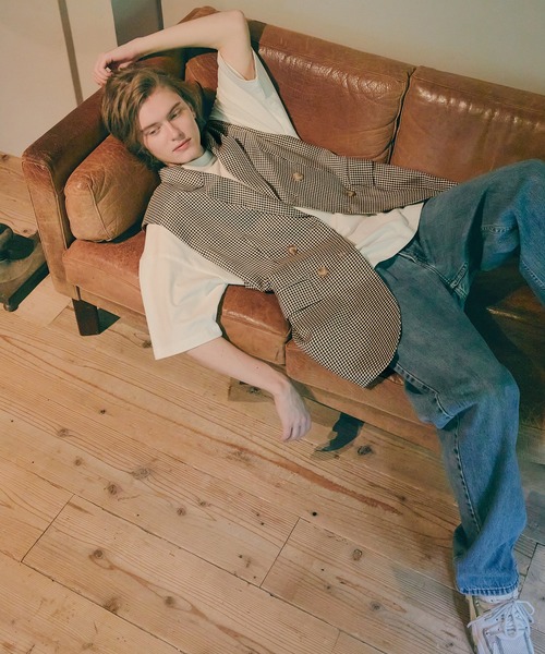 WONDER WONDER（ワンダーワンダー）の「ダブルテーラードベスト（ベスト・メンズ・ブラック/ブラウン系その他・M/L）」の21枚目の写真