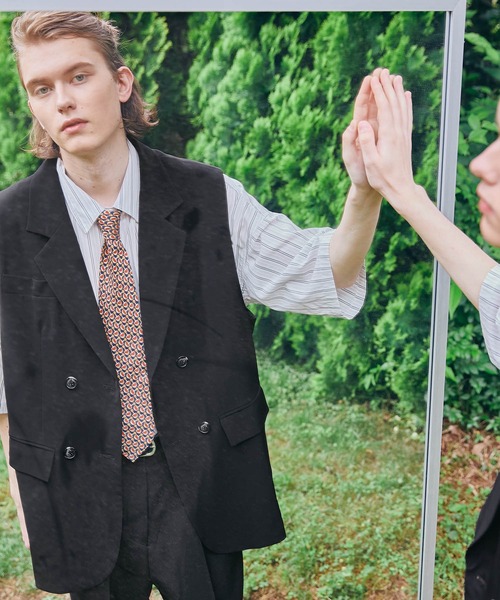 WONDER WONDER（ワンダーワンダー）の「ダブルテーラードベスト（ベスト・メンズ・ブラック/ブラウン系その他・M/L）」の15枚目の写真