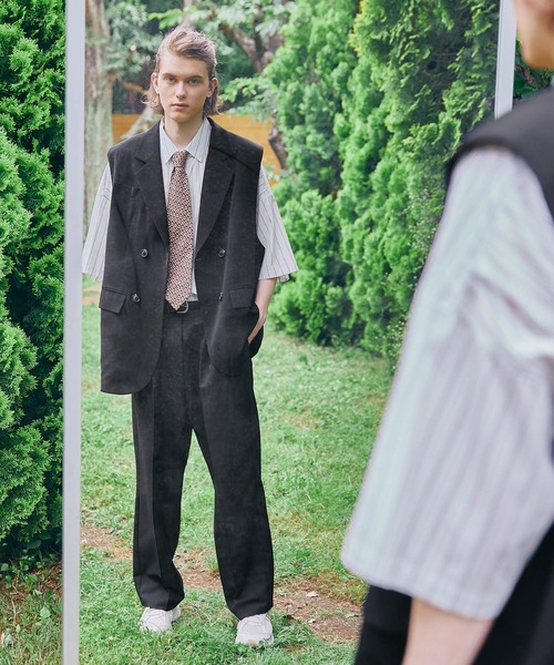 WONDER WONDER（ワンダーワンダー）の「ダブルテーラードベスト（ベスト・メンズ・ブラック/ブラウン系その他・M/L）」の17枚目の写真