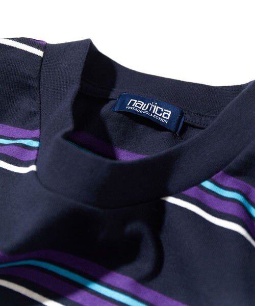 NAUTICA（ノーティカ）の「NAUTICA/ノーティカ Multi Border S/S Tee（Tシャツ/カットソー・メンズ・グレー/ネイビー/グリーン・SMALL/MEDIUM/X-LARGE/LARGE/XX-LARGE）」の4枚目の写真