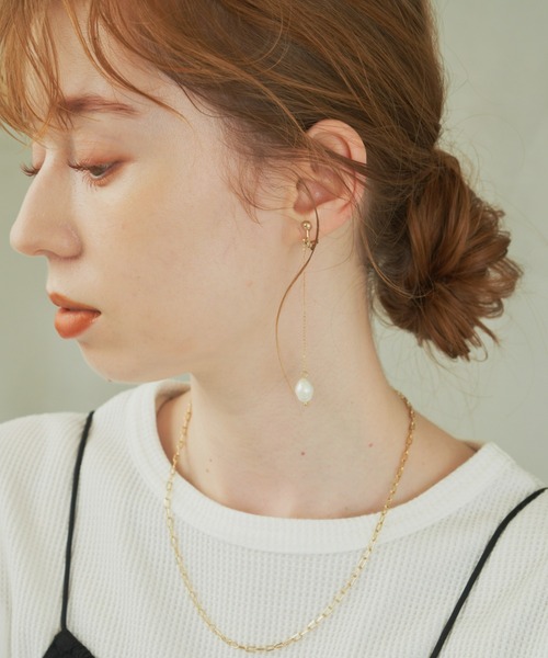 hinari（ヒナリ）の「ロングパールピアス/イヤリング（ピアス（両耳用  