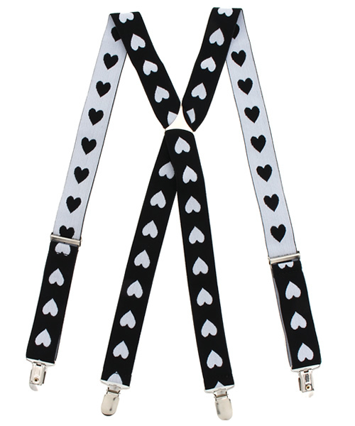 WEGO(ウィゴー)の「WEGO/ハートサスペンダー(サスペンダー・レディース・ブラック/パープル/ピンク・FREE)」の4枚目の写真