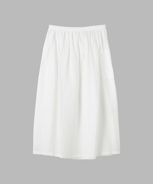 agnes b.（アニエスベー）の「リネン ロングスカート "Telma"（スカート・レディース・ホワイト・40/38/42）」の2枚目の写真