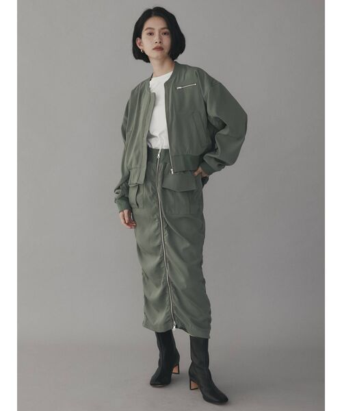 COTORICA（コトリカ）の「【THE DAYZ TOKYO】スリーブパッカリングミリタリーブルゾン【セットアップ対応】【MA-1】（ブルゾン・レディース・ベージュ/カーキ・FREE）」の7枚目の写真