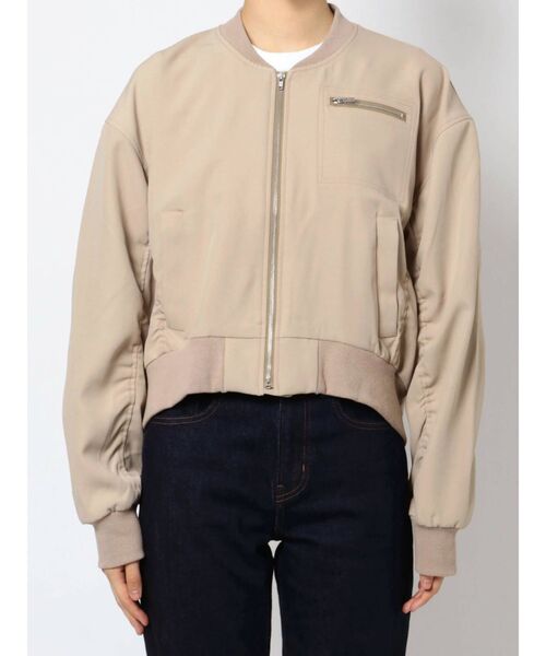COTORICA（コトリカ）の「【THE DAYZ TOKYO】スリーブパッカリングミリタリーブルゾン【セットアップ対応】【MA-1】（ブルゾン・レディース・ベージュ/カーキ・FREE）」の14枚目の写真