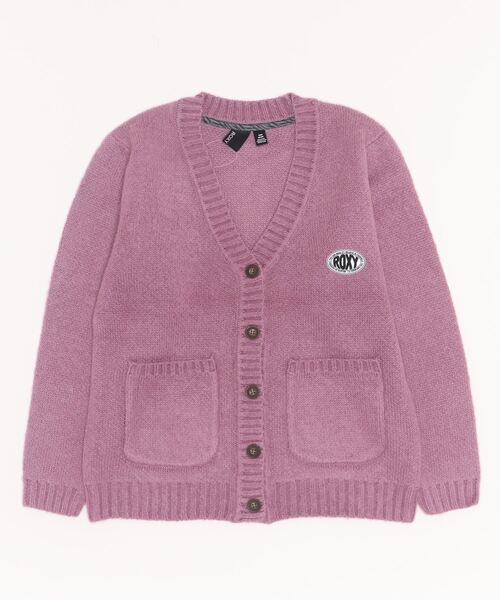 ROXY(ロキシー)の「ROXY/ロキシー ビッグシルエット/オーバーサイズ/無地/ゼブラ柄カーディガン RSR224606T(カーディガン/ボレロ・レディース・マルチ/パープル・M/L)」の5枚目の写真