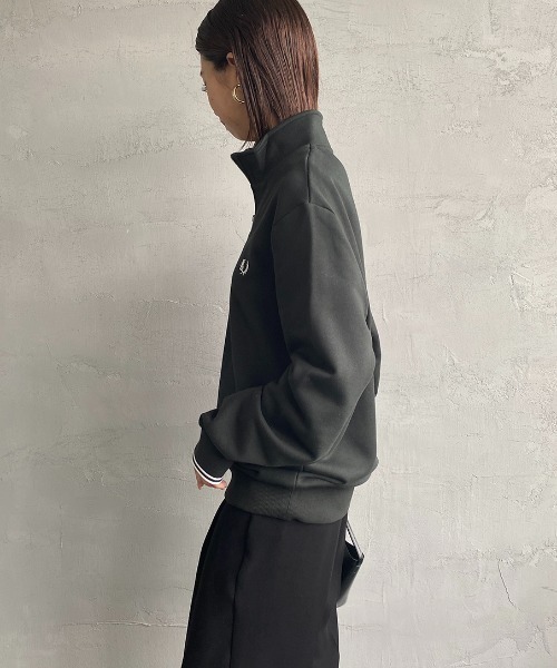 FRED PERRY/フレッドペリー] ワンポイント刺繍 ハーフジップ