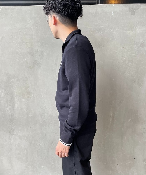FRED PERRY/フレッドペリー] ワンポイント刺繍 ハーフジップスウェット