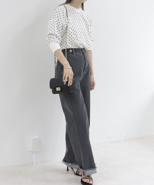 fredy repit（フレディレピ）の「ワッフル後ろレースアッププルオーバー（Tシャツ/カットソー・レディース・ピンク/グリーン/ライトグレー/ブラック系その他/ホワイト系その他・38）」の11枚目の写真