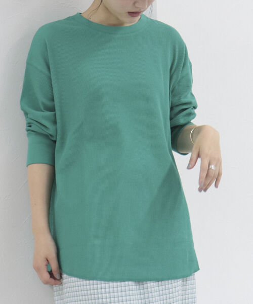 fredy repit（フレディレピ）の「ワッフル後ろレースアッププルオーバー（Tシャツ/カットソー・レディース・ピンク/グリーン/ライトグレー/ブラック系その他/ホワイト系その他・38）」の13枚目の写真