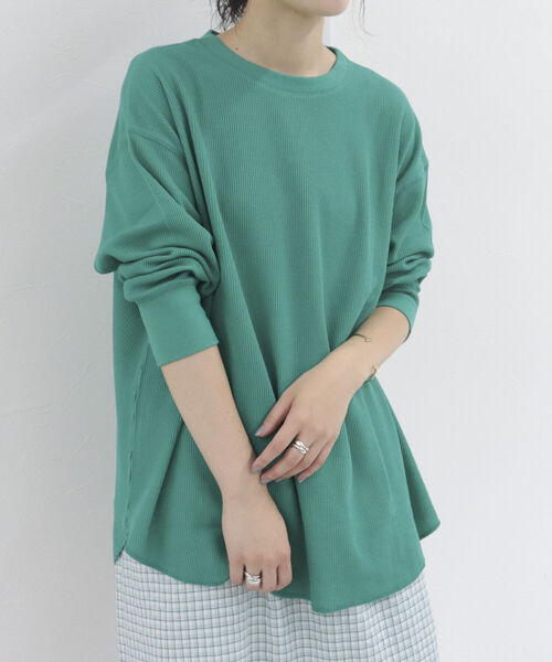 fredy repit（フレディレピ）の「ワッフル後ろレースアッププルオーバー（Tシャツ/カットソー・レディース・ピンク/グリーン/ライトグレー/ブラック系その他/ホワイト系その他・38）」の15枚目の写真