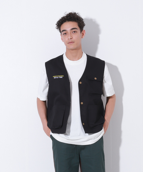 Oriens JOURNAL STANDARD(オリエンス ジャーナルスタンダード)の「Sams Work Vest(その他アウター・メンズ・ブラック/ベージュ/グリーン・MEDIUM/LARGE)」の1枚目の写真