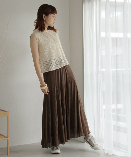 Crisp（クリスプ）の「シアーレースブラウス（シャツ/ブラウス・レディース・レッド/アイボリー・FREE）」の5枚目の写真