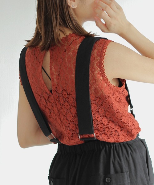 Crisp（クリスプ）の「シアーレースブラウス（シャツ/ブラウス・レディース・レッド/アイボリー・FREE）」の17枚目の写真