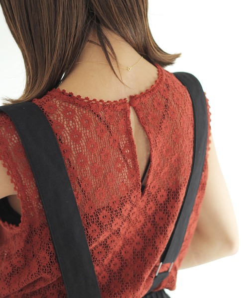 Crisp（クリスプ）の「シアーレースブラウス（シャツ/ブラウス・レディース・レッド/アイボリー・FREE）」の18枚目の写真