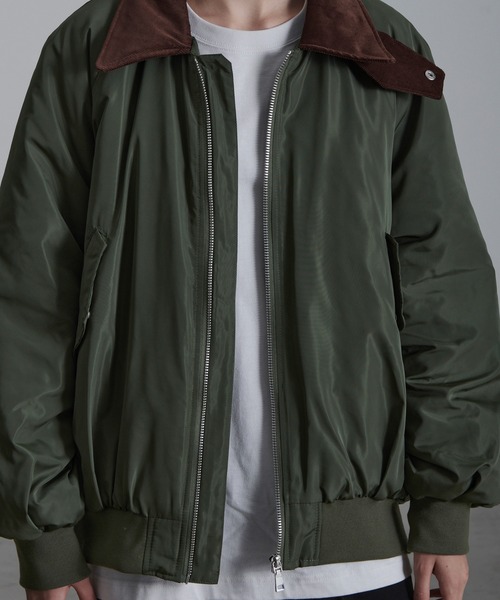カーキ コーデュロイ ブルゾン セール】オーバーハイブリッド コーデュロイMA-1ブルゾン（MA-1