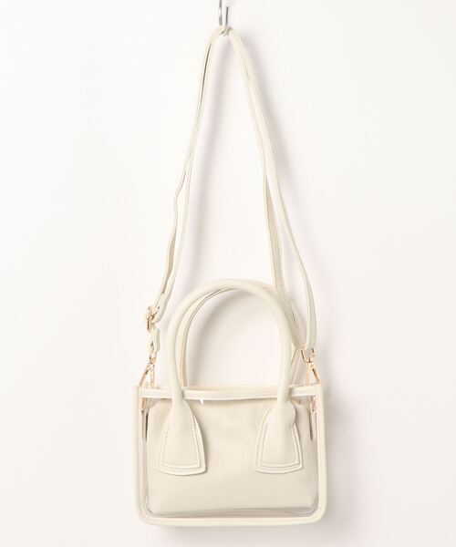 ems excite(エムズエキサイト)の「PVCハンドBAG(ショルダーバッグ・レディース・ブラック/オフホワイト/ピンク・ONE SIZE)」の13枚目の写真