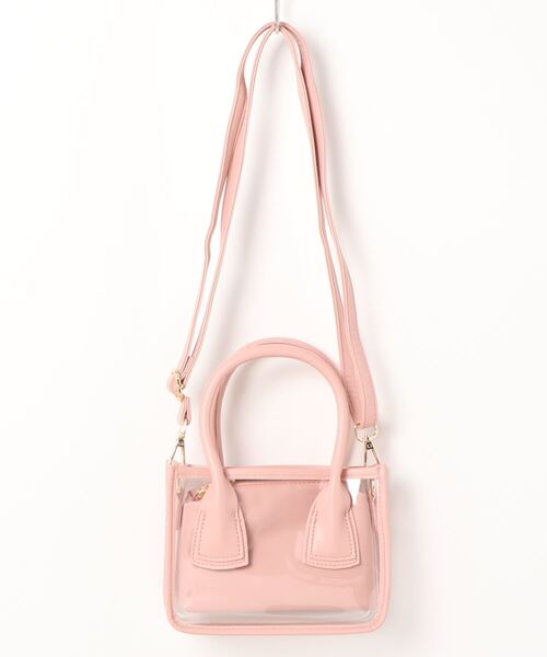ems excite(エムズエキサイト)の「PVCハンドBAG(ショルダーバッグ・レディース・ブラック/オフホワイト/ピンク・ONE SIZE)」の15枚目の写真