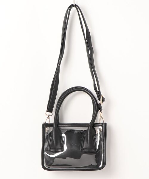 ems excite(エムズエキサイト)の「PVCハンドBAG(ショルダーバッグ・レディース・ブラック/オフホワイト/ピンク・ONE SIZE)」の16枚目の写真