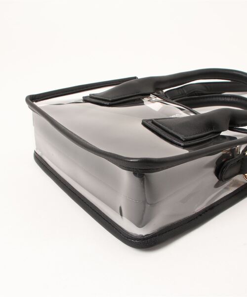 ems excite(エムズエキサイト)の「PVCハンドBAG(ショルダーバッグ・レディース・ブラック/オフホワイト/ピンク・ONE SIZE)」の17枚目の写真