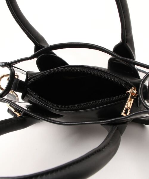 ems excite(エムズエキサイト)の「PVCハンドBAG(ショルダーバッグ・レディース・ブラック/オフホワイト/ピンク・ONE SIZE)」の18枚目の写真