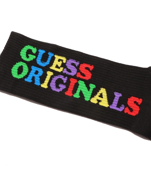 Guess(ゲス)の「GUESS×J.BALVIN/ゲス×J.バルヴィン GO J BALVIN PEACE SOCKS ロゴソックス ハイソックス 靴下(ソックス/靴下・メンズ・ブラック・ONE SIZE)」の8枚目の写真
