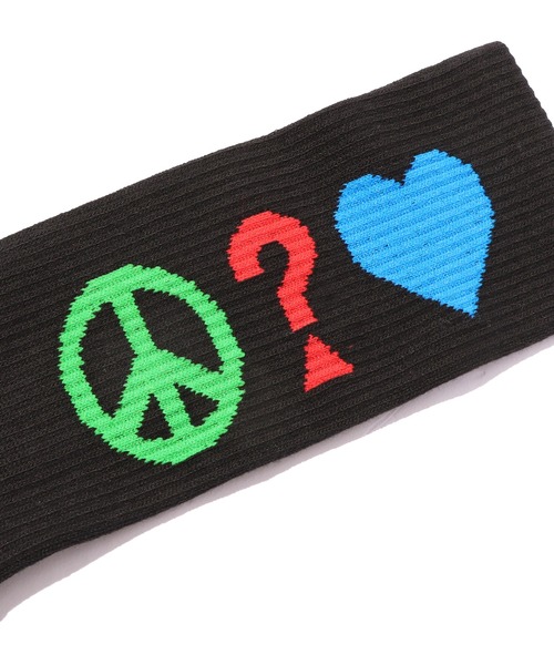 Guess(ゲス)の「GUESS×J.BALVIN/ゲス×J.バルヴィン GO J BALVIN PEACE SOCKS ロゴソックス ハイソックス 靴下(ソックス/靴下・メンズ・ブラック・ONE SIZE)」の10枚目の写真