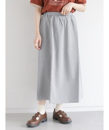 ehka sopo | 単色チェックギャザースカート(セットアップ可)(スカート)