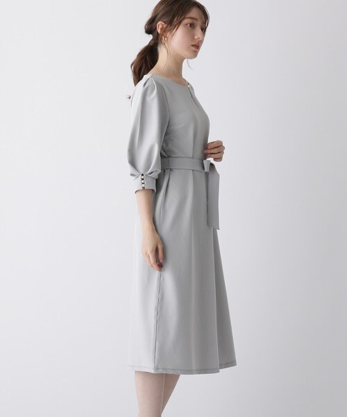 index（インデックス）の「◆パール調ボタン シアサッカーワンピース【WEB限定サイズ】（ワンピース・レディース・ネイビー/ボルドー/グレー系2・40/38/42/36）」の21枚目の写真