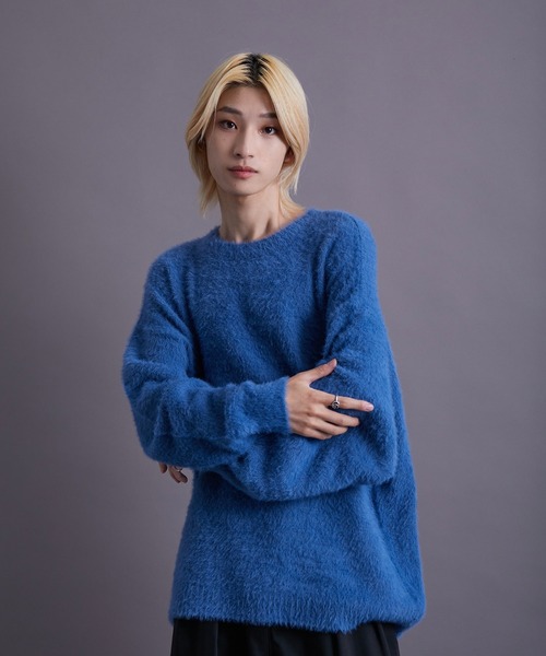 セール】re_k by JUNRED / フェザーヤーンルーズニットプルオーバー