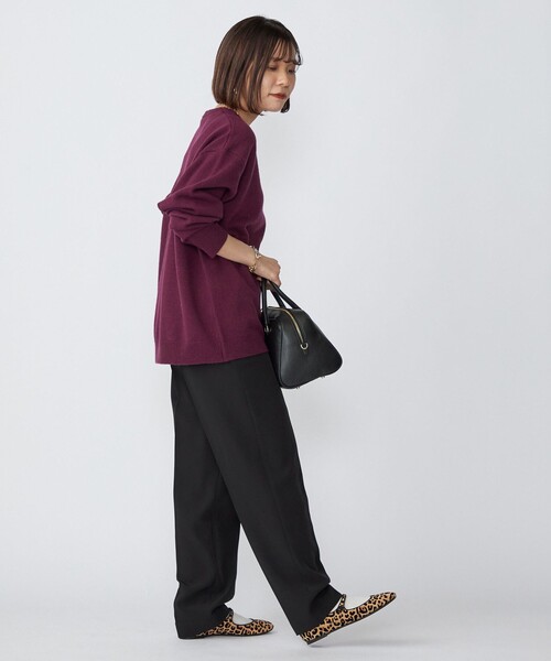 SHIPS（シップス）の「*SHIPS: ワンポイント ロゴ 刺繍 ミドルゲージ スクール Vネック ニット（ニット/セーター・メンズ・ブラック/ネイビー/ダークグレー/ワイン・SMALL/MEDIUM/LARGE/X-LARGE）」の14枚目の写真