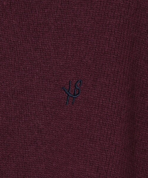 SHIPS（シップス）の「*SHIPS: ワンポイント ロゴ 刺繍 ミドルゲージ スクール Vネック ニット（ニット/セーター・メンズ・ブラック/ネイビー/ダークグレー/ワイン・SMALL/MEDIUM/LARGE/X-LARGE）」の13枚目の写真