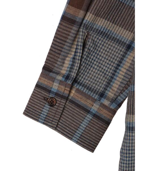 CRAFT STANDARD BOUTIQUE(クラフトスタンダードブティック)の「チェックパール釦ワンピース *(シャツワンピース・レディース・ブラウン/ブルー・FREE)」の20枚目の写真