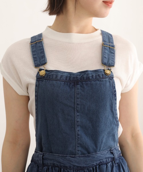 ElegChic(エレグシック)の「デニム ティアード サロペット スカート (スカート・レディース・ワンウォッシュ/ブルー・4L/XL/XXL/L/M)」の11枚目の写真