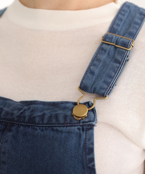 ElegChic(エレグシック)の「デニム ティアード サロペット スカート (スカート・レディース・ワンウォッシュ/ブルー・4L/XL/XXL/L/M)」の12枚目の写真