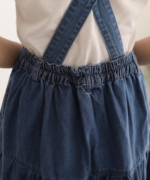 ElegChic(エレグシック)の「デニム ティアード サロペット スカート (スカート・レディース・ワンウォッシュ/ブルー・4L/XL/XXL/L/M)」の13枚目の写真