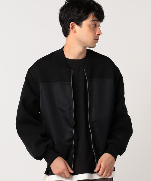 COMME CA ISM(コムサイズム)の「ボンバーブルゾン(ブルゾン・メンズ・ブラック/ネイビー・LARGE/MEDIUM)」の2枚目の写真